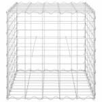 vidaXL Strat înălțat cub gabion, 50 x 50 x 50 cm, sârmă de oțel
