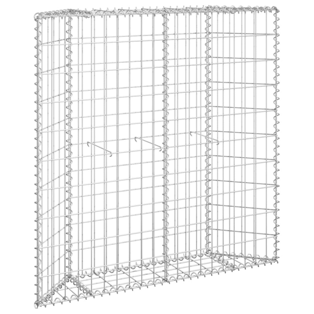vidaXL Strat înălțat gabion trapez, 100x20x100 cm, oțel galvanizat