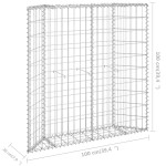 vidaXL Strat înălțat gabion trapez, 100x20x100 cm, oțel galvanizat