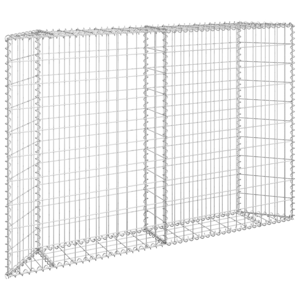vidaXL Strat înălțat gabion trapez, 150x20x100 cm, oțel galvanizat