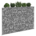 vidaXL Strat înălțat gabion trapez, 150x20x100 cm, oțel galvanizat