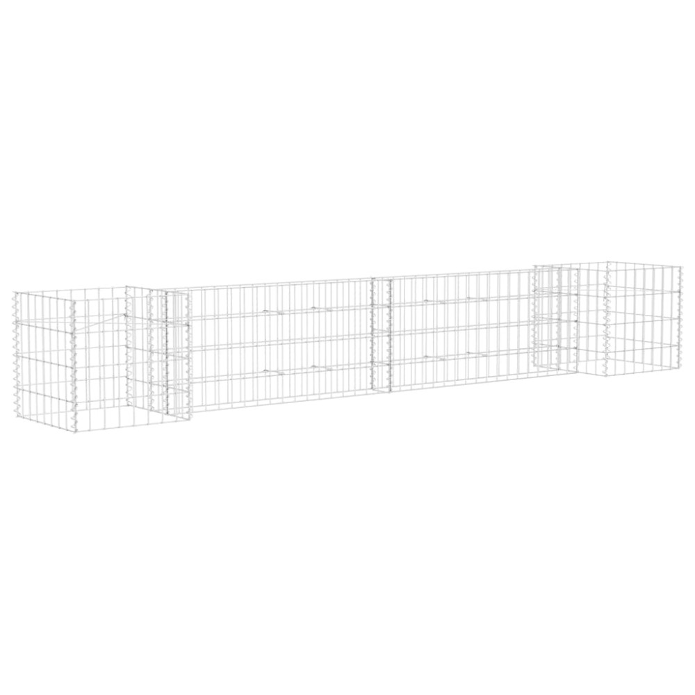 vidaXL Jardinieră gabion în formă de H, 260 x 40 x 40 cm, sârmă oțel