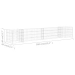 vidaXL Jardinieră gabion în formă de H, 260 x 40 x 40 cm, sârmă oțel