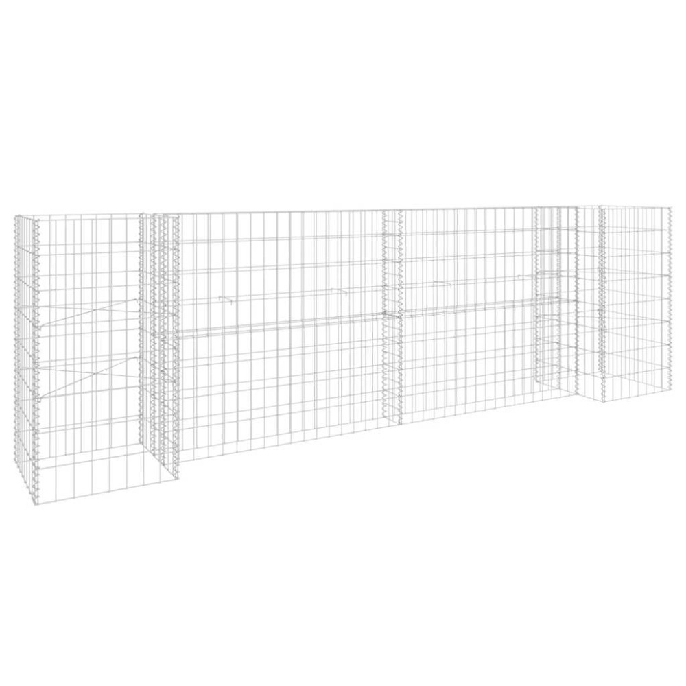 vidaXL Jardinieră gabion în formă de H, 260 x 40 x 80 cm, sârmă oțel