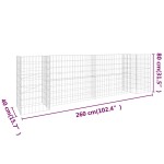 vidaXL Jardinieră gabion în formă de H, 260 x 40 x 80 cm, sârmă oțel vidaXL Jardinieră gabion în formă de H, 260 x 40 x 80 cm, sârmă oțel