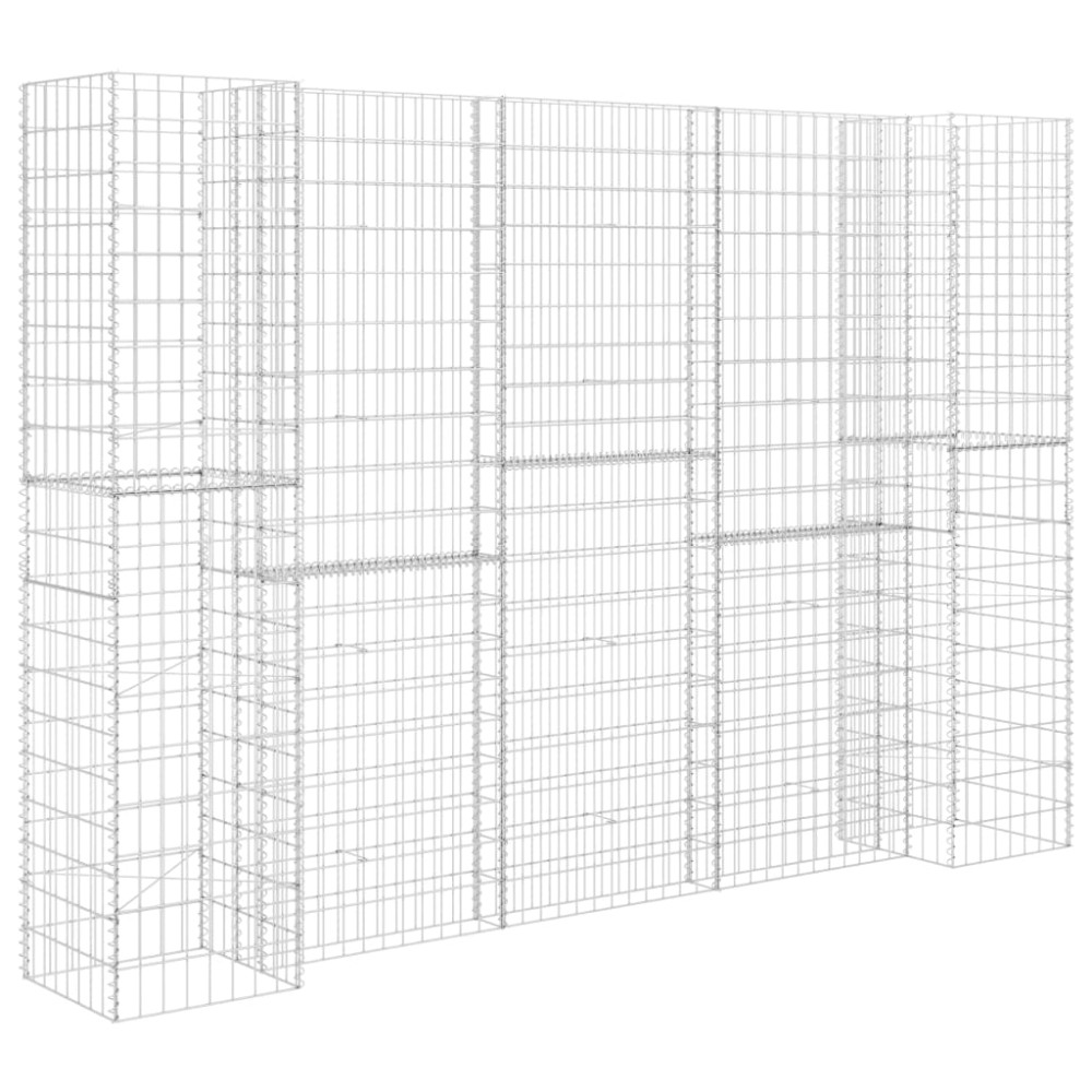 vidaXL Jardinieră gabion în formă de H, 260 x 40 x 180 cm, sârmă oțel
