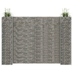 vidaXL Jardinieră gabion în formă de H, 260 x 40 x 180 cm, sârmă oțel