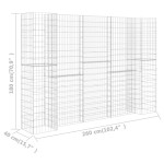 vidaXL Jardinieră gabion în formă de H, 260 x 40 x 180 cm, sârmă oțel