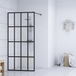 vidaXL Paravan duș walk-in, 90x195 cm, sticlă securizată transparentă vidaXL Paravan duș walk-in, 90x195 cm, sticlă securizată transparentă
