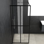 vidaXL Paravan duș walk-in, 90x195 cm, sticlă securizată transparentă vidaXL Paravan duș walk-in, 90x195 cm, sticlă securizată transparentă