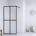 vidaXL Paravan de duș walk-in, 100x195 cm, sticlă securizată mată vidaXL Paravan de duș walk-in, 100x195 cm, sticlă securizată mată