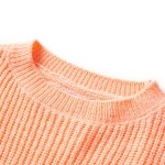 Pulover pentru copii tricotat portocaliu strălucitor 104