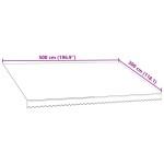 vidaXL Pânză de copertină, portocaliu și maro, 500 x 300 cm vidaXL Pânză de copertină, portocaliu și maro, 500 x 300 cm