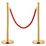 vidaXL Set VIP stil barieră, 3 piese, auriu, oțel inoxidabil vidaXL Set VIP stil barieră, 3 piese, auriu, oțel inoxidabil