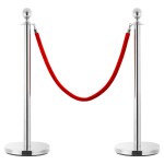 vidaXL Set VIP stil barieră, 3 piese, argintiu, oțel inoxidabil vidaXL Set VIP stil barieră, 3 piese, argintiu, oțel inoxidabil