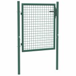 vidaXL Poartă de gard, verde, 100 x 75 cm, oțel vidaXL Poartă de gard, verde, 100 x 75 cm, oțel