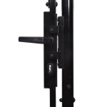 vidaXL Poartă de gard cu două uși, cu vârfuri de suliță, 400 x 248 cm vidaXL Poartă de gard cu două uși, cu vârfuri de suliță, 400 x 248 cm