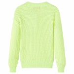 Pulover pentru copii tricotat, galben neon, 92