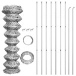 vidaXL Gard din plasă cu stâlpi, argintiu, 15 x 1,5 m, oțel galvanizat