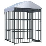vidaXL Padoc pentru câini de exterior, cu acoperiș, 150 x 150 x 210 cm vidaXL Padoc pentru câini de exterior, cu acoperiș, 150 x 150 x 210 cm