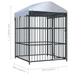 vidaXL Padoc pentru câini de exterior, cu acoperiș, 150 x 150 x 210 cm vidaXL Padoc pentru câini de exterior, cu acoperiș, 150 x 150 x 210 cm