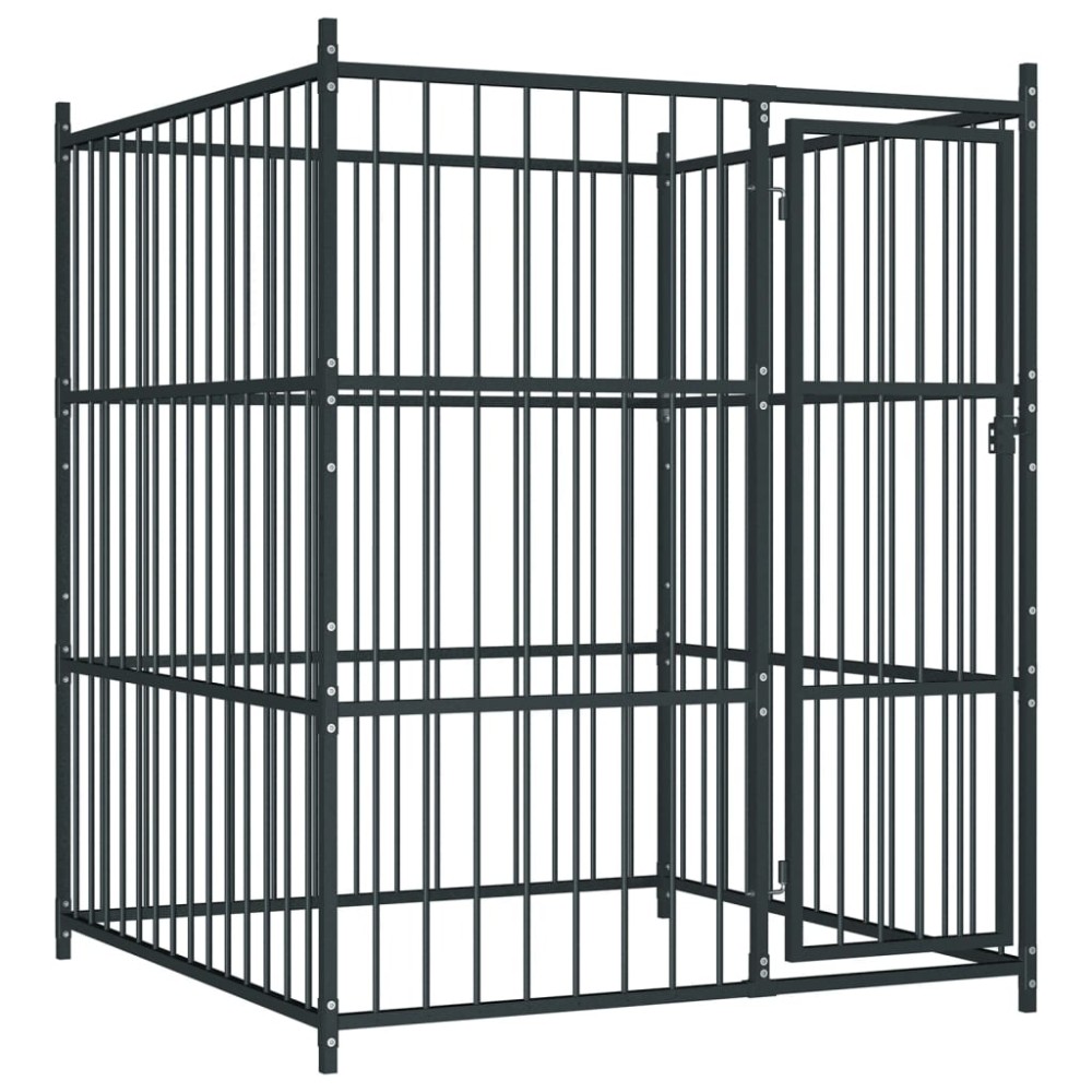 vidaXL Padoc pentru câini de exterior, 150 x 150 x 185 cm