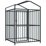 vidaXL Padoc pentru câini de exterior cu acoperiș, 120x120x150 cm vidaXL Padoc pentru câini de exterior cu acoperiș, 120x120x150 cm