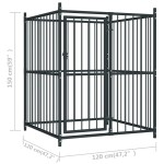 vidaXL Padoc pentru câini de exterior cu acoperiș, 120x120x150 cm vidaXL Padoc pentru câini de exterior cu acoperiș, 120x120x150 cm