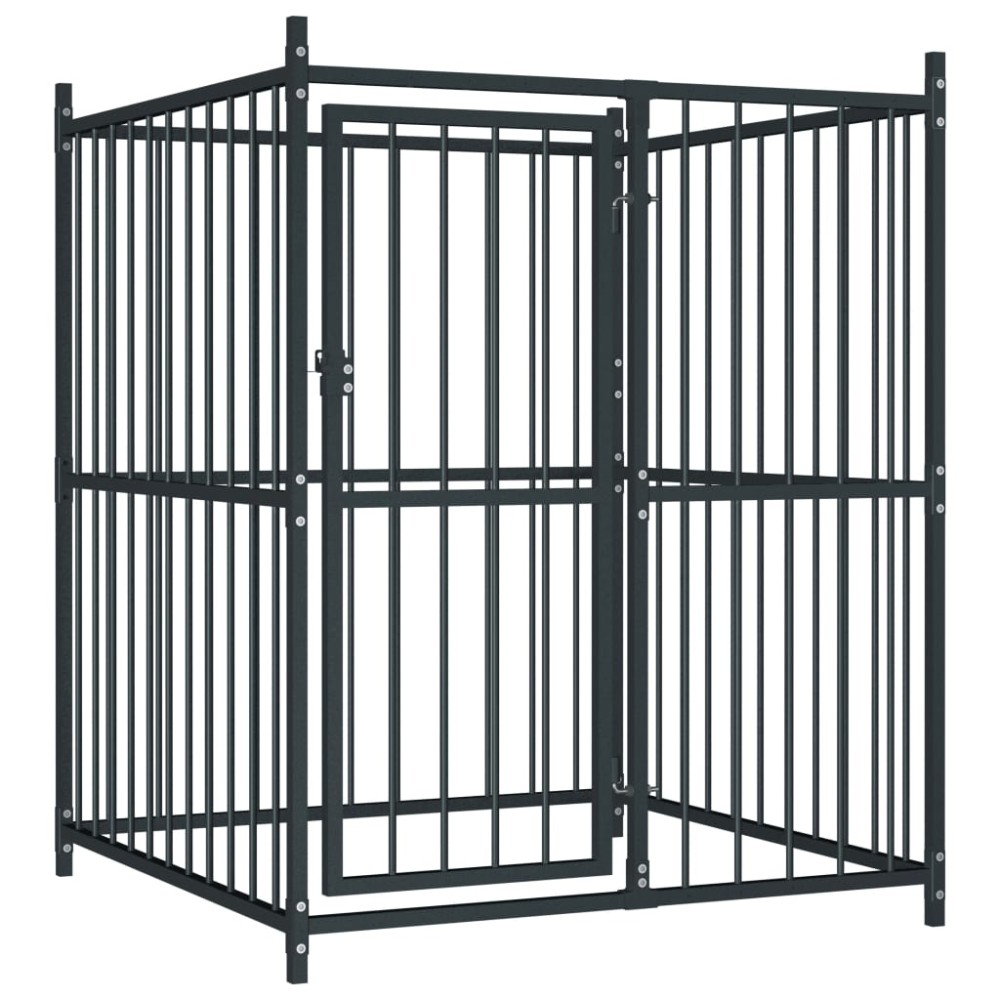 vidaXL Padoc pentru câini de exterior, 120 x 120 x 150 cm
