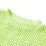 Pulover pentru copii tricotat, galben neon, 116