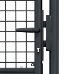 vidaXL Poartă de grădină din plasă, gri, 100x125 cm, oțel galvanizat vidaXL Poartă de grădină din plasă, gri, 100x125 cm, oțel galvanizat