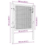 vidaXL Poartă de grădină din plasă, gri, 100x125 cm, oțel galvanizat vidaXL Poartă de grădină din plasă, gri, 100x125 cm, oțel galvanizat