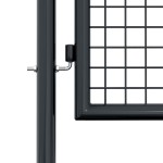 vidaXL Poartă de grădină din plasă, gri, 100x175 cm, oțel galvanizat
