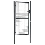 vidaXL Poartă de gard din plasă, gri, 100 x 225 cm, oțel galvanizat vidaXL Poartă de gard din plasă, gri, 100 x 225 cm, oțel galvanizat