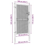 vidaXL Poartă de gard din plasă, gri, 100 x 225 cm, oțel galvanizat vidaXL Poartă de gard din plasă, gri, 100 x 225 cm, oțel galvanizat