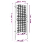 vidaXL Poartă de grădină din plasă, gri, 100x250 cm, oțel galvanizat