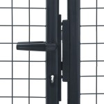 vidaXL Poartă de grădină din plasă, gri, 400 x 125 cm, oțel galvanizat