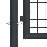 vidaXL Poartă de grădină din plasă, gri, 400 x 150 cm, oțel galvanizat