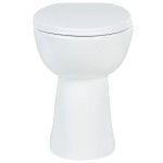 vidaXL Toaletă fără bord 7 cm înălțime suplimentară închidere ușoară ceramică albă vidaXL Toaletă fără bord 7 cm înălțime suplimentară închidere ușoară ceramică albă