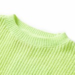Pulover tricotat pentru copii, galben neon, 128