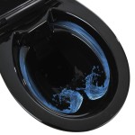 vidaXL Toaletă fără bord 7 cm înălțime suplimentară închidere ușoară ceramică neagră vidaXL Toaletă fără bord 7 cm înălțime suplimentară închidere ușoară ceramică neagră