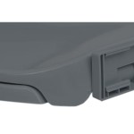 vidaXL Capac WC cu închidere silențioasă, gri, oval