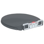 vidaXL Capac WC cu închidere silențioasă, eliberare rapidă, gri, oval