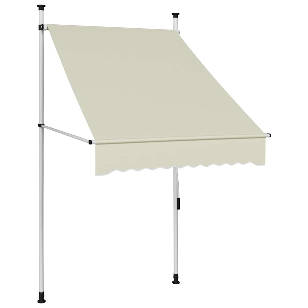 vidaXL Copertină retractabilă manual, crem, 100 cm
