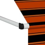 vidaXL Copertină retractabilă manual, portocaliu și maro, 350 cm vidaXL Copertină retractabilă manual, portocaliu și maro, 350 cm