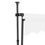 vidaXL Copertină retractabilă manual cu LED, crem, 250 cm vidaXL Copertină retractabilă manual cu LED, crem, 250 cm