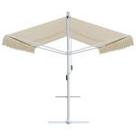 vidaXL Copertină cu structură independentă, crem, 500 x 300 cm vidaXL Copertină cu structură independentă, crem, 500 x 300 cm