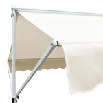 vidaXL Copertină cu structură independentă, crem, 500 x 300 cm vidaXL Copertină cu structură independentă, crem, 500 x 300 cm
