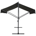 vidaXL Copertină cu structură independentă, antracit, 400 x 300 cm vidaXL Copertină cu structură independentă, antracit, 400 x 300 cm