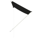 vidaXL Copertină retractabilă, antracit, 100 x 150 cm vidaXL Copertină retractabilă, antracit, 100 x 150 cm